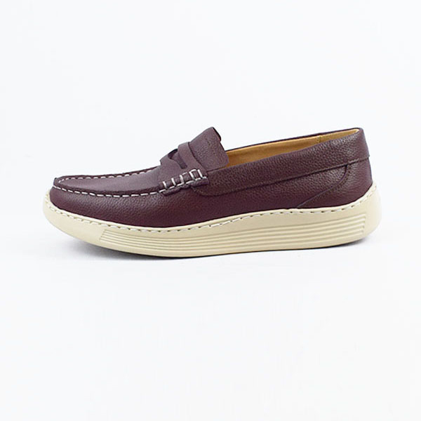 Moccasin pour homme confort R110 Bordeaux cuir Mocassin homme Maroc